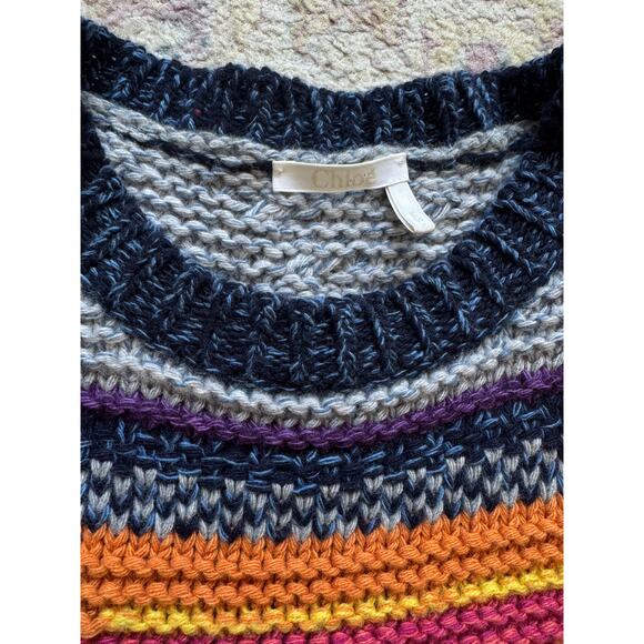 Chloé Striped Sleeveless Cashmere Sweater - Picture 10 of 13